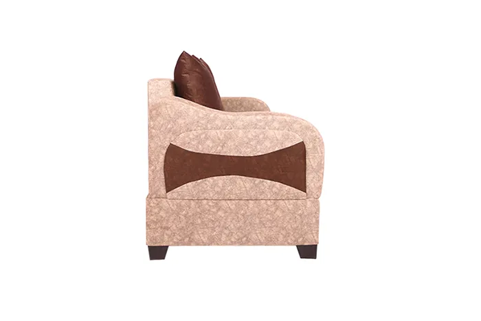 VIVDeal Textured Beige & Coffee Sofa Set 3 + 1 + 1